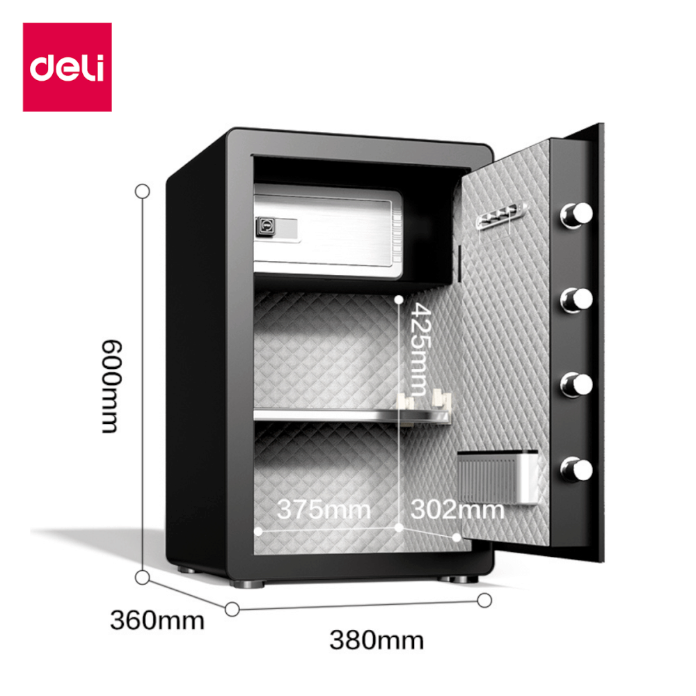 ตู้เซฟนิรภัย DELI AE802-BK-01 สีดำ
